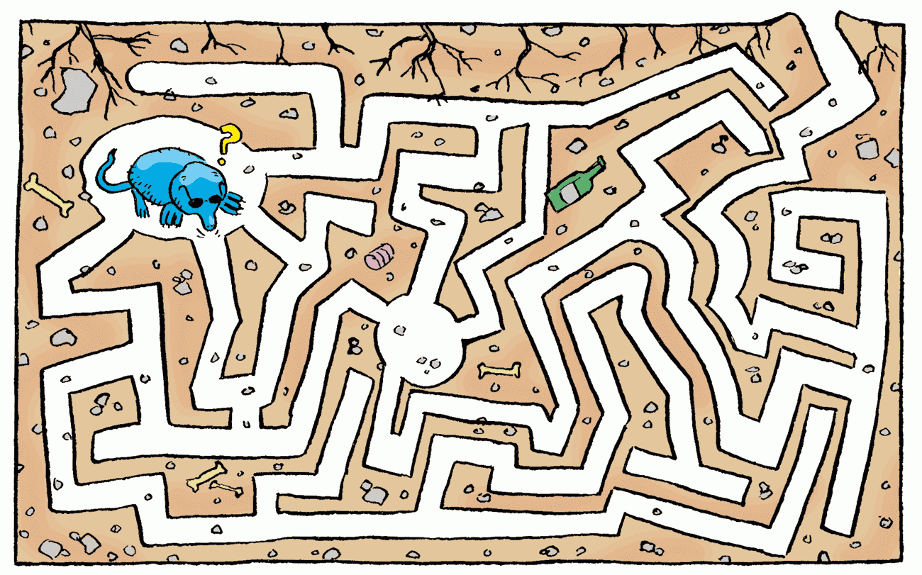 Labyrinth-Rätsel - Schlorian – Cartoon, Comics, Rätsel, Grafik