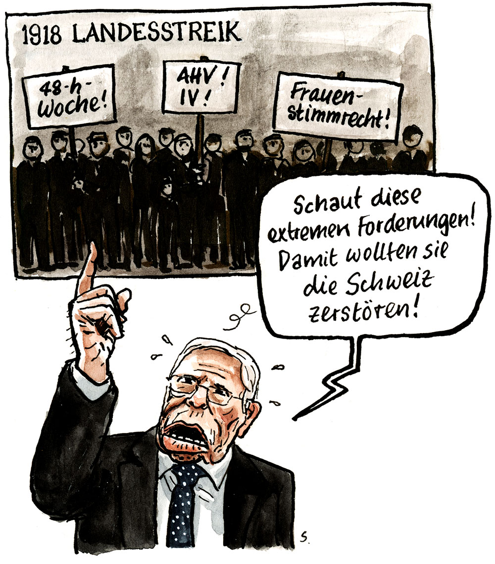 Blocher und der Landesstreik 1918