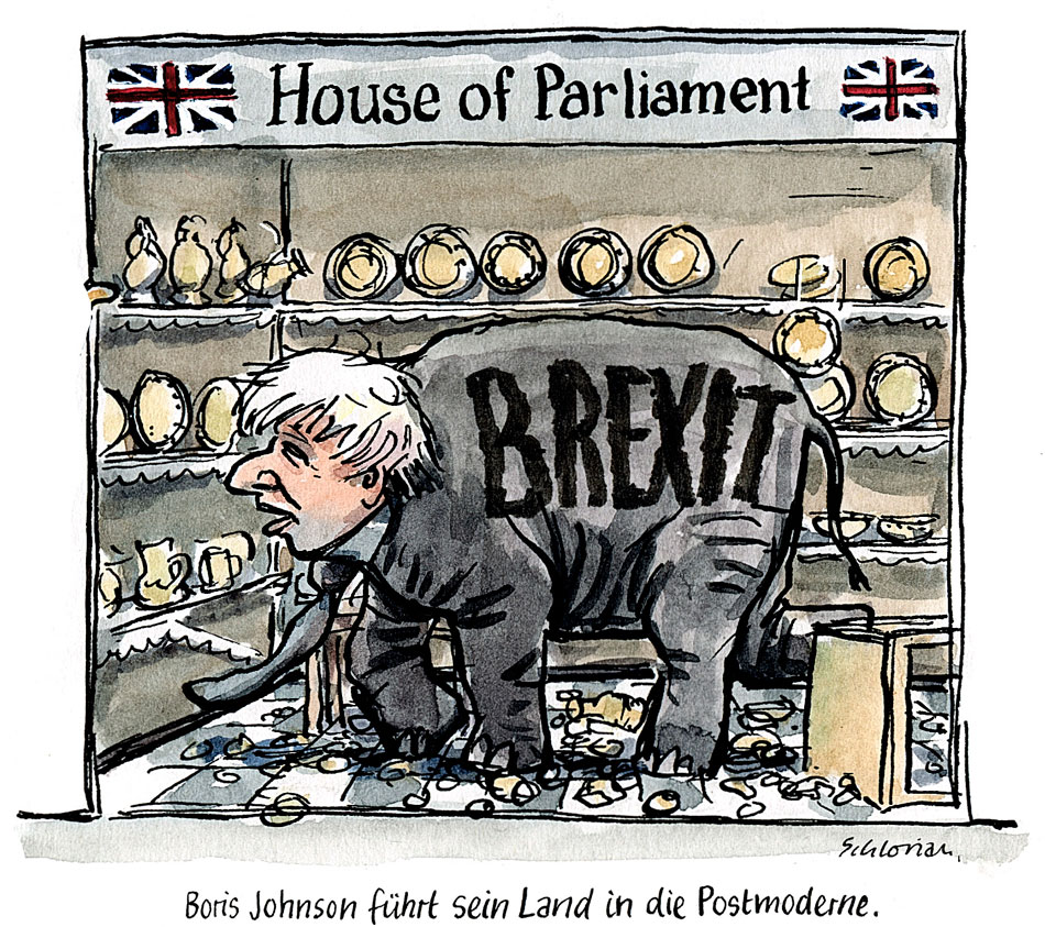Cartoon Boris Johnson
