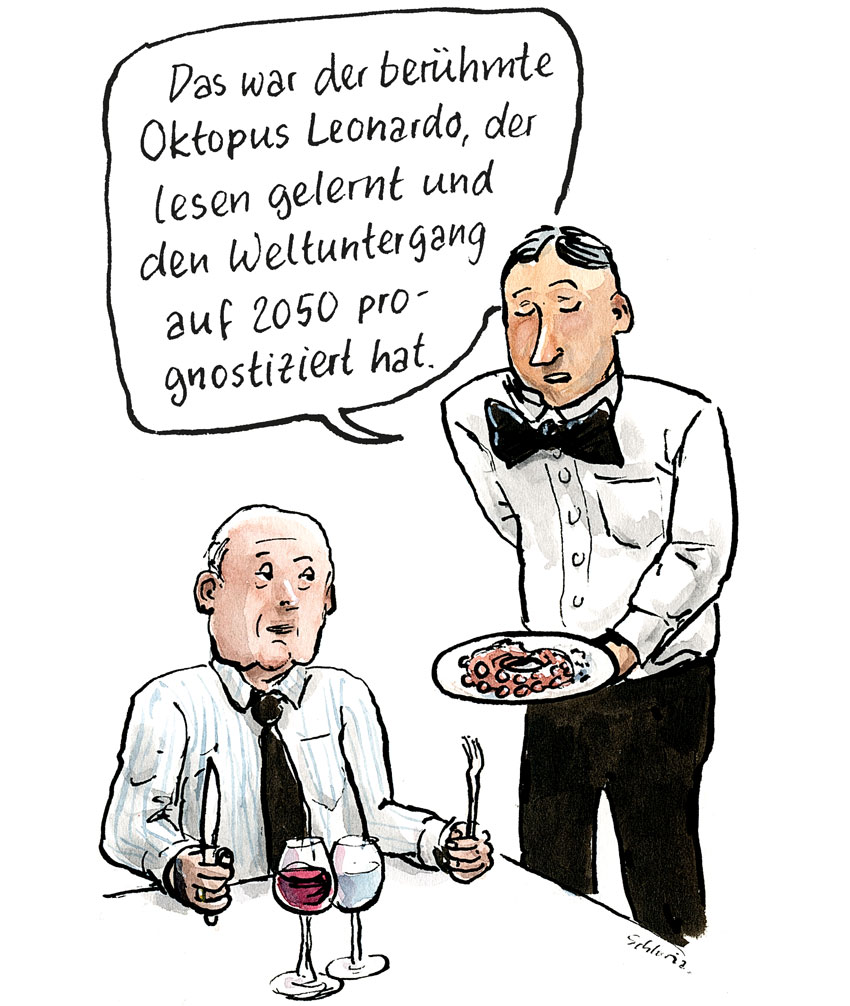 Cartoon Restaurant: Das war der berühmte Oktopus Leonardo …