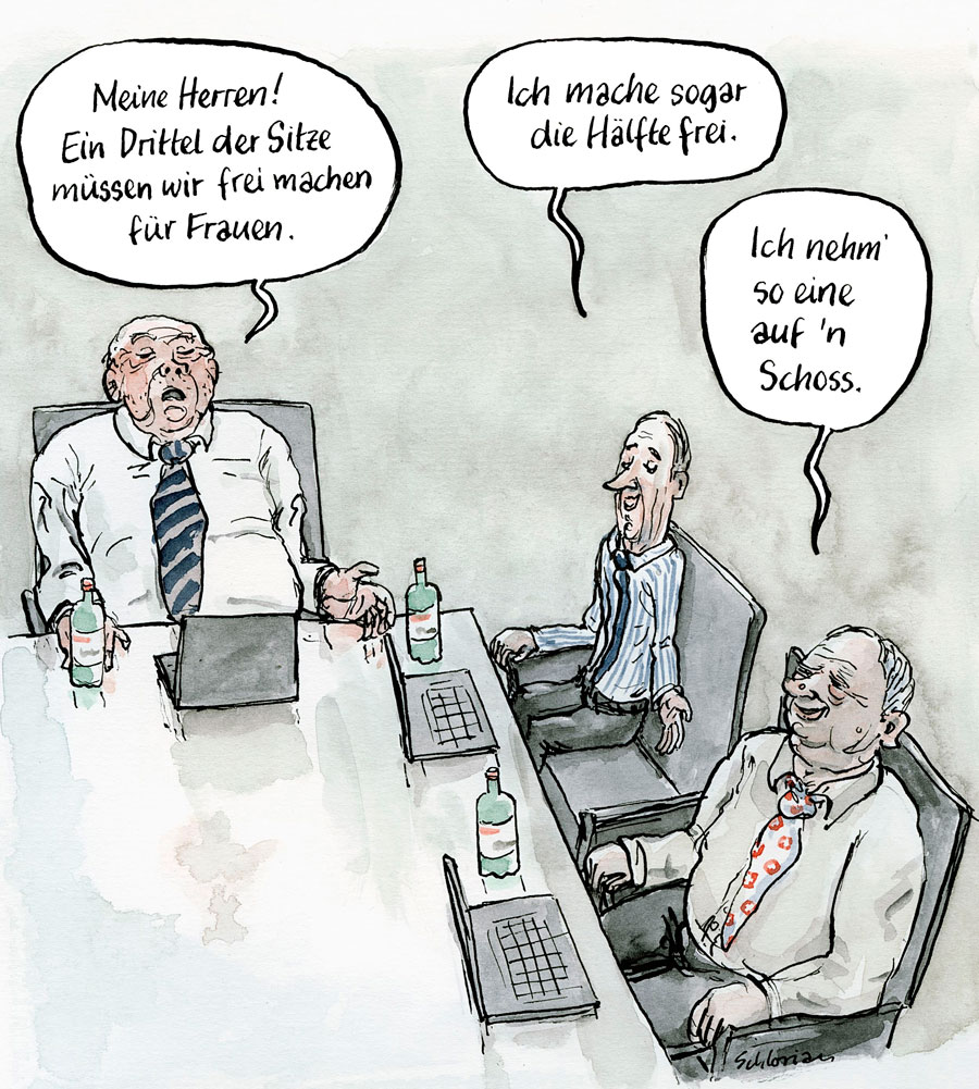 Cartoon Frauenanteil