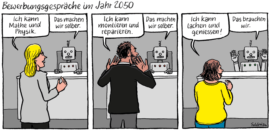 Bewerbungsgespräch im Jahr 2050