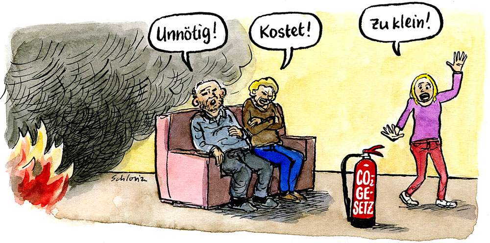 Cartoon CO2-Gesetz