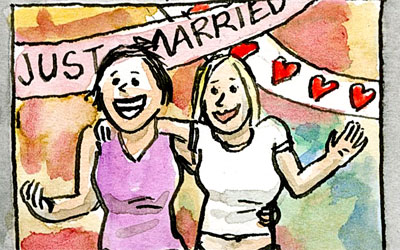 Cartoon Just married