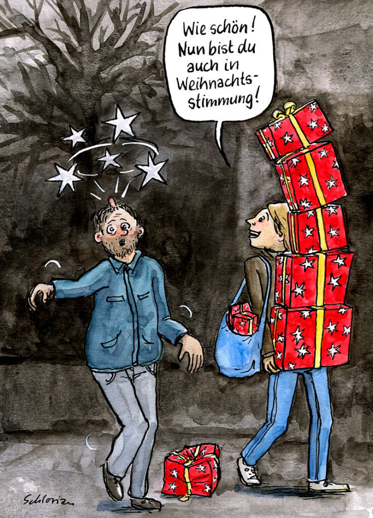 Cartoon Weihnachtsstimmung