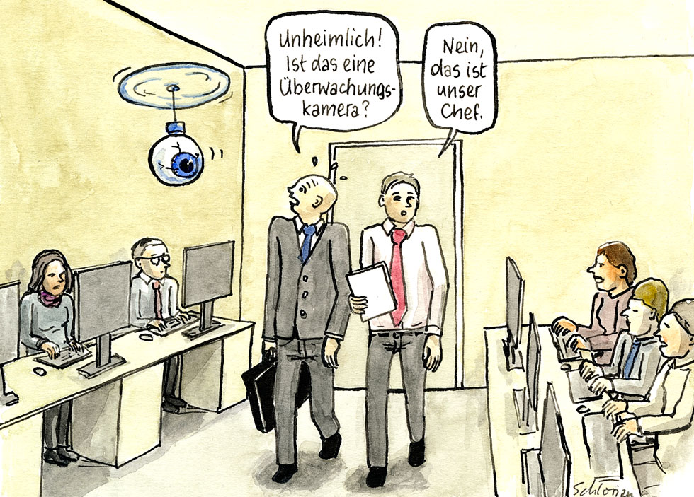 Cartoon Überwachungskamera