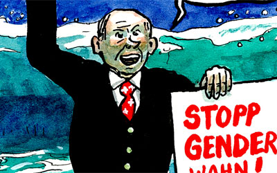 Cartoon Stopp Genderwahn
