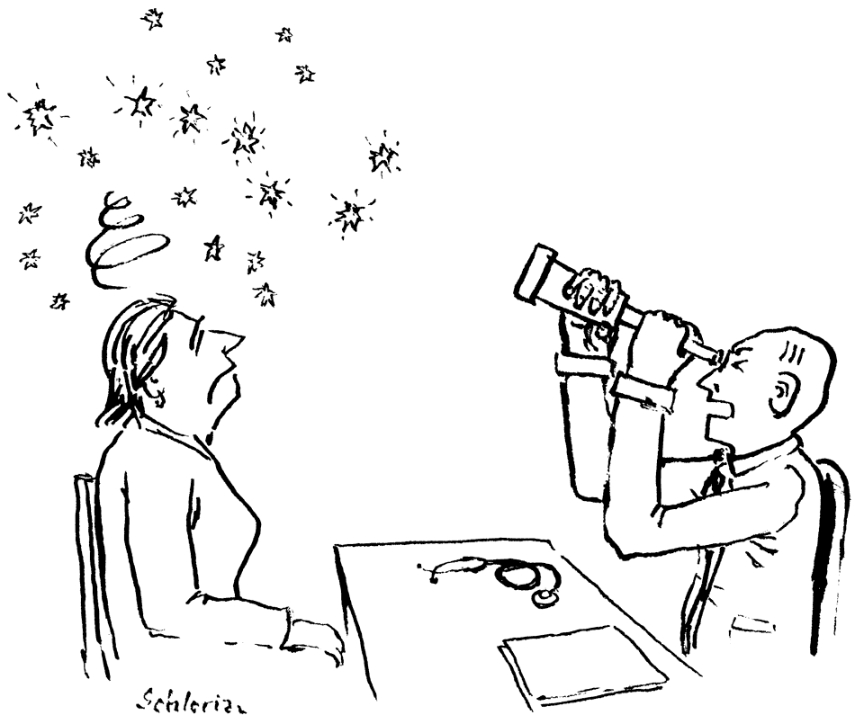 Arzt beobachtet Sterne