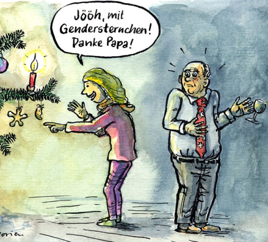 Weihnachtsbaum mit Gendersternchen