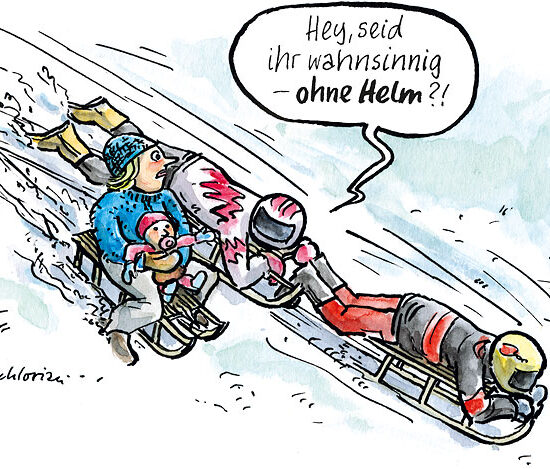 gefährliche Schlittler