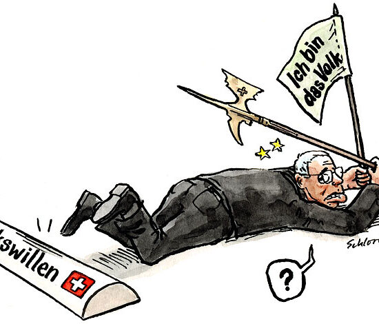 über den Volkswillen gestolpert