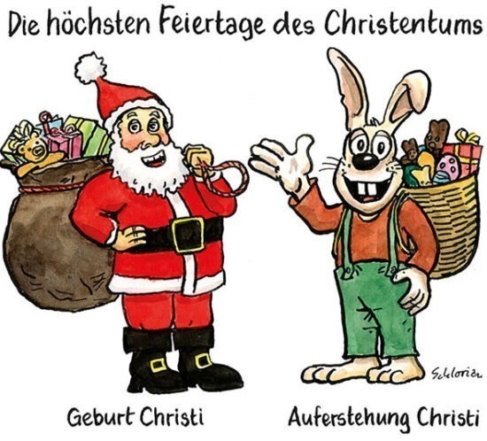 die höchsten Feiertage des Christentums