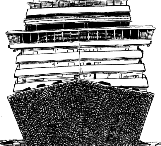 Kreuzfahrtschiff in Venedig