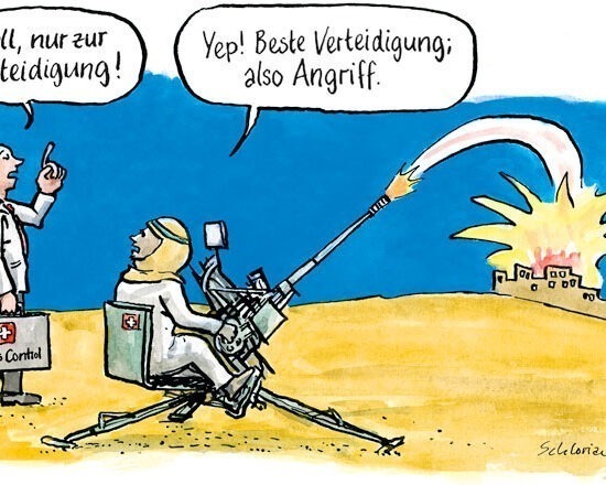 Waffenhandel, aber nur zur Verteidigung