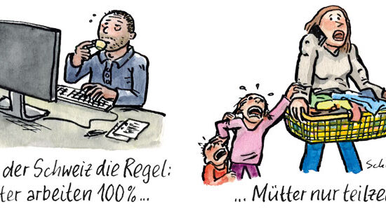 Väter arbeiten 100%, Mütter teilzeit