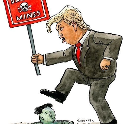 Trump tritt auf Mine