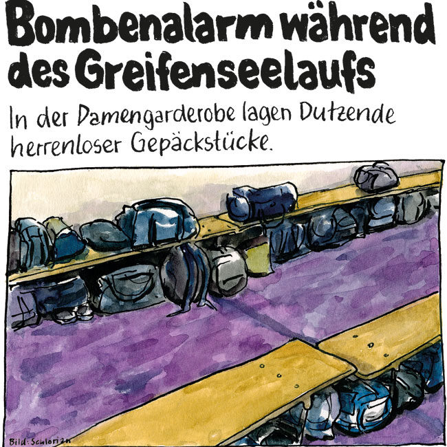 Bombenalarm während des Greifenseelaufs!
