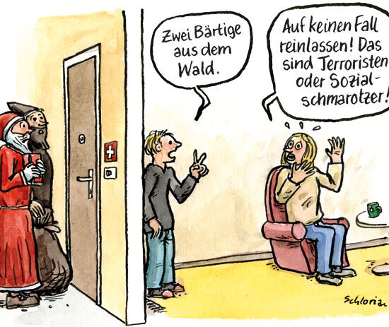 zwei Bärtige aus dem Wald