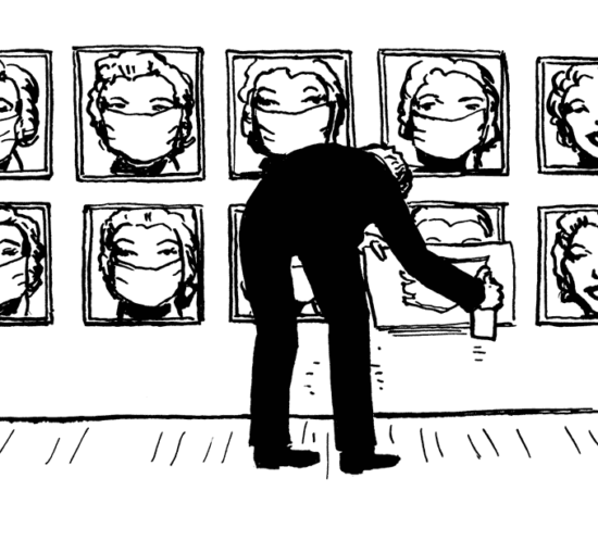 Maskenpflicht für Marilyn