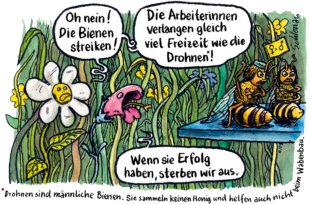 Cartoon Bienen