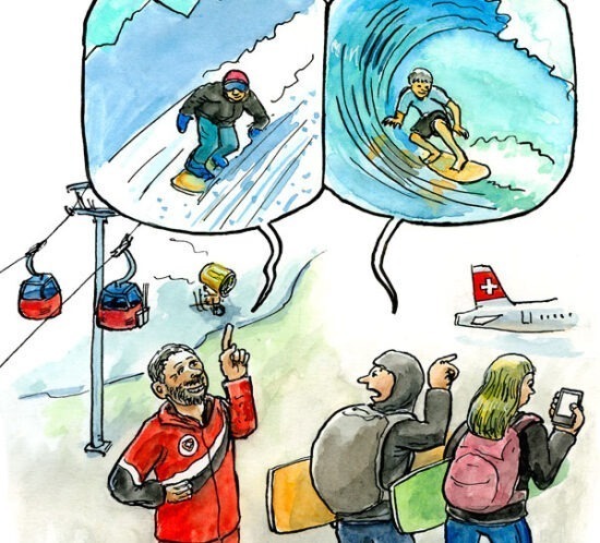 Im Winter Surfen statt Snowboarden?