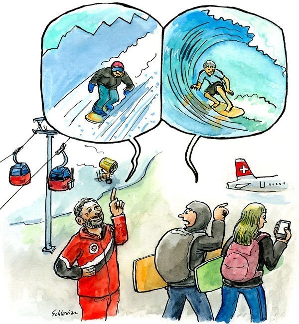 Im Winter Surfen statt Snowboarden?