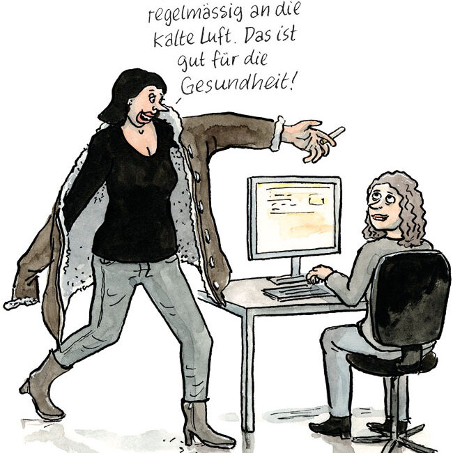 Cartoon: Frische Luft ist gesund!