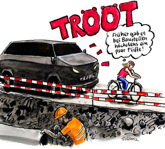 Baustellen: Hupen statt Pfiffe