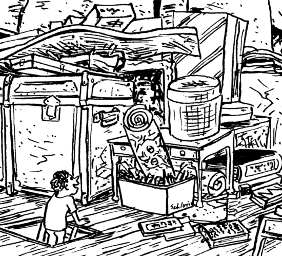 ein unerforschter Dachboden