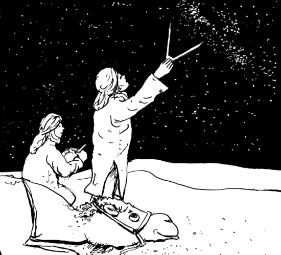 Beduinen mit Sternenkarte