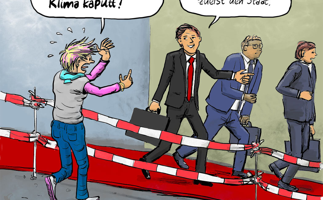 Hey! Sie machen das Klima kaputt!