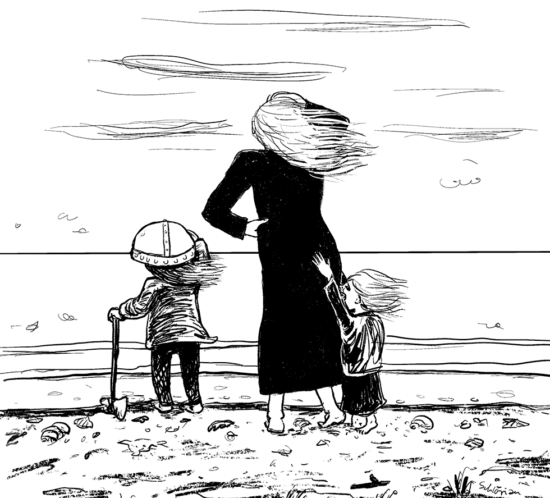 Die zurück gebliebene Vikingerfamilie