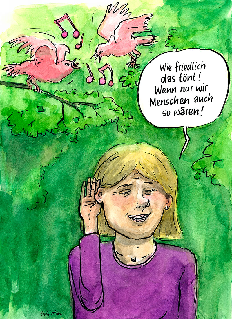 friedliches Vogelgezwitscher
