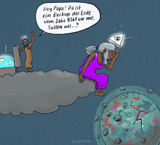 Jesus findet ein Backup der Erde