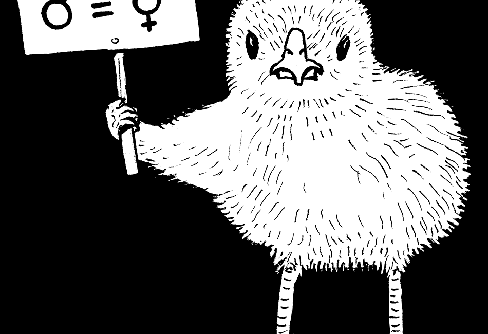 Das Küken fordert Gleichberechtigung.