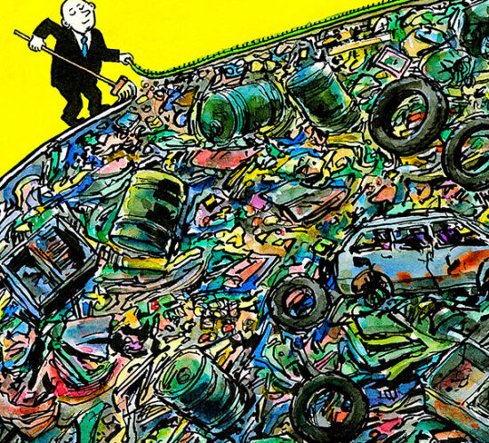 Abfall unter den Teppich kehren