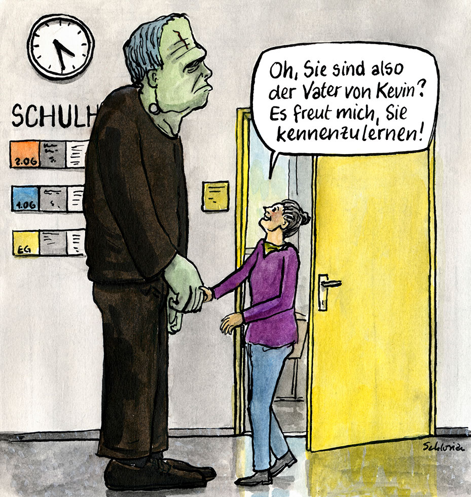 Oh, Sie sind also der Vater von Kevin?