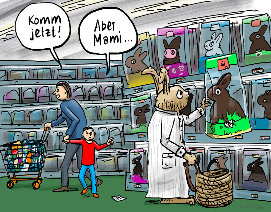 Osterhase kauft ein