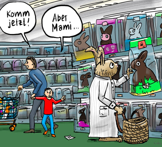 Osterhase kauft ein