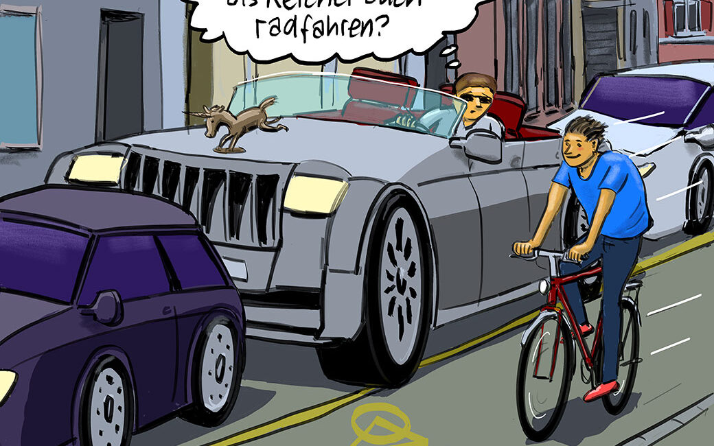 Dürfte ich eigentlich als Reicher auch radfahren?