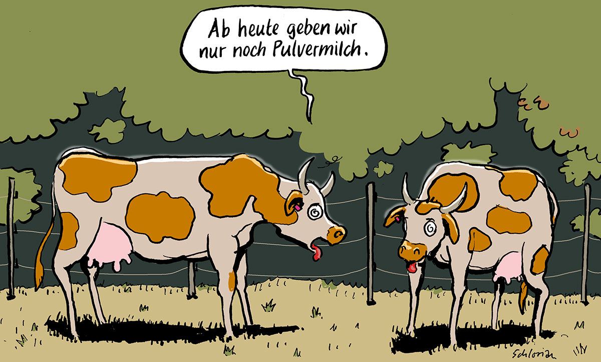 Ab heute nur noch Pulvermilch!