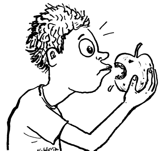 bissiger Apfel